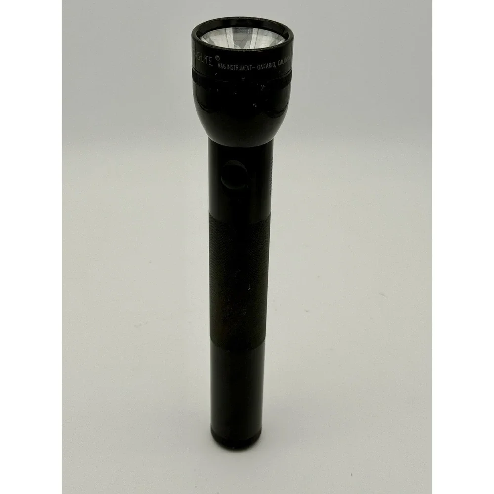 Vintage Mag-Lite 3D Cell Flashlight Black USA Made Tested Working No Batteries